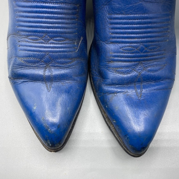 Vintage Rodeo Queen Tony Lama Royal Blue Cowgirl Boots size 7.5 - Picture 6 of 8